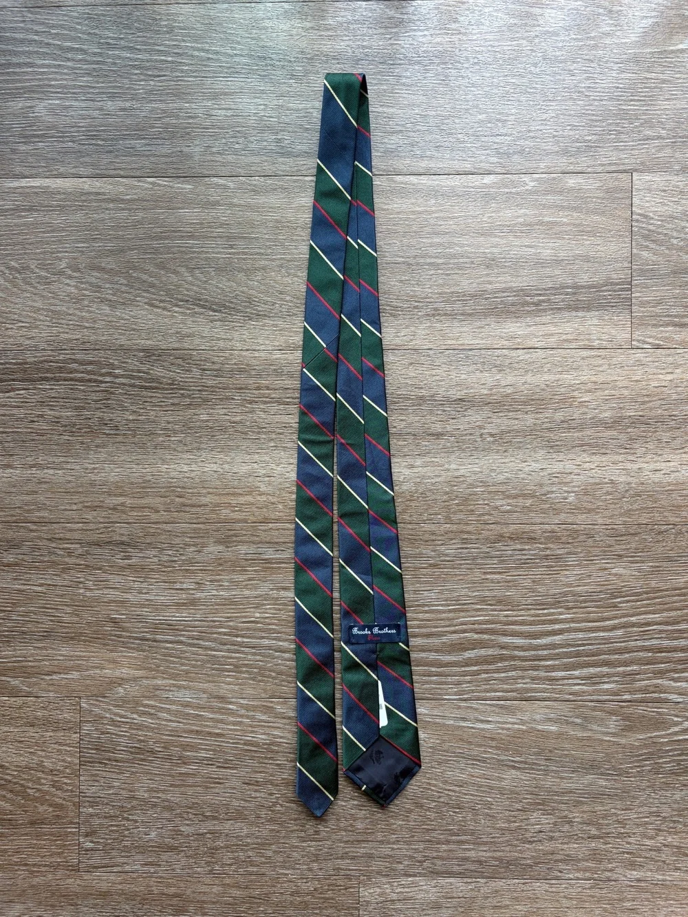 Brooks Brothers Classic Striped Silk Narrow Tie - Green
